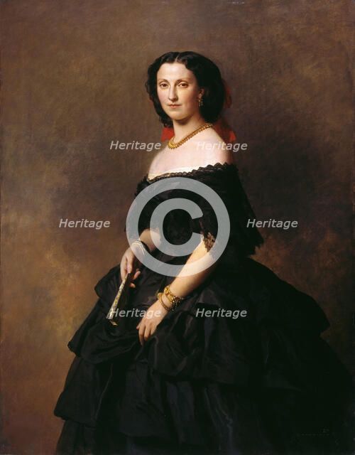 Portrait of Duchess Elizaveta Alexandrovna Baryatinskaya, née Princess Chernysheva (1826-1902). Creator: Winterhalter, Franz Xavier (1805-1873).