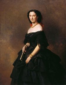 Portrait of Duchess Elizaveta Alexandrovna Baryatinskaya, née Princess Chernysheva (1826-1902). Creator: Winterhalter, Franz Xavier (1805-1873)