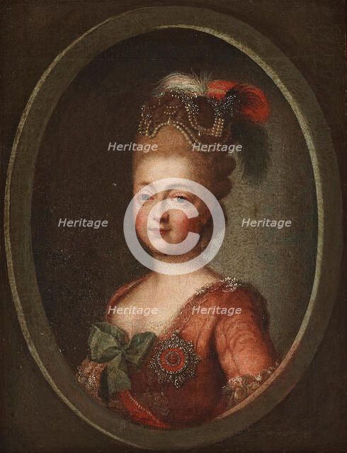 Portrait of Duchess Maria Feodorovna (Sophie Dorothea of Württemberg) (1759-1828). Creator: Roslin, Alexander, (Studio of)  .