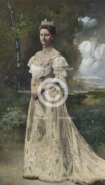 Portrait of Duchess Maria Immakulata of Württemberg, Archduchess of Austria (1878-1968), c. 1900. Creator: Andersen, Th. (active ca 1900).