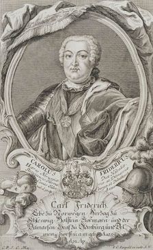 Portrait of Duke Charles Frederick of Holstein-Gottorp (1700-1739), middle of the 18th century. Creator: Leopold, Johann Christian (1699-1755)