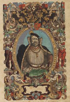 Portrait of Duke Christoph of Württemberg (1515-1568) From Biblia germanica, 1564. Creator: Amman, Jost (1539-1591)
