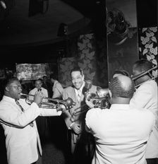 Portrait of Duke Ellington, Cat Anderson, and Sidney De Paris(?), Aquarium, New York, N.Y., 1946. Creator: William Paul Gottlieb