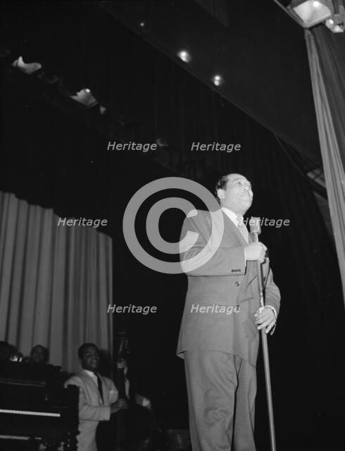 Portrait of Duke Ellington and Junior Raglin, Howard Theater(?), Washington, D.C., 1938. Creator: William Paul Gottlieb.