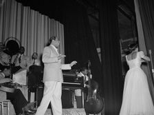 Portrait of Duke Ellington, Barney Bigard, Ben..., Howard Theater(?), Washington, D.C., 1938. Creator: William Paul Gottlieb