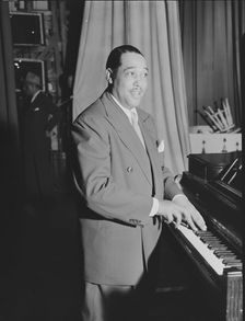 Portrait of Duke Ellington, Howard Theater(?), Washington, D.C., ca. June 1946. Creator: William Paul Gottlieb