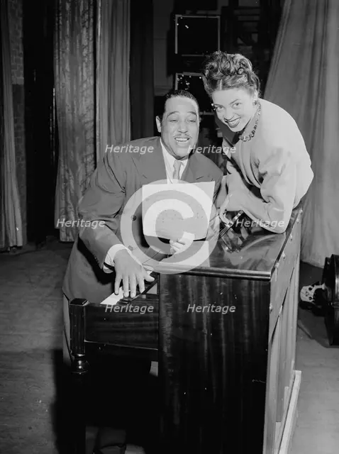 Portrait of Duke Ellington, Howard Theater(?), Washington, D.C., ca. June 1946. Creator: William Paul Gottlieb.