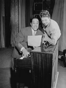 Portrait of Duke Ellington, Howard Theater(?), Washington, D.C., ca. June 1946. Creator: William Paul Gottlieb