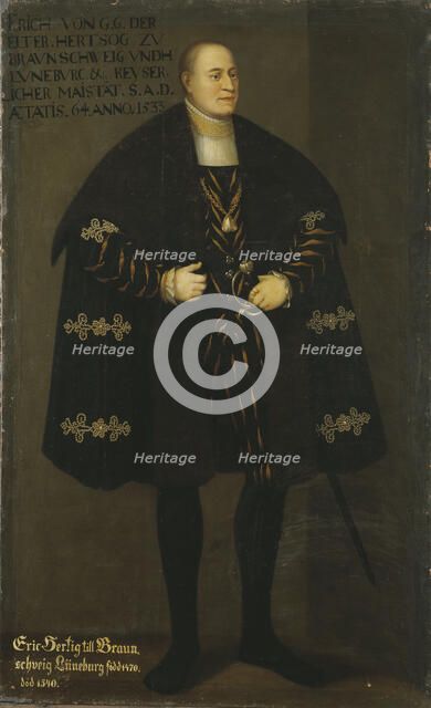 Portrait of Duke Eric I of Brunswick-Lüneburg (1470-1540), Prince of Calenberg-Göttingen, 1667.