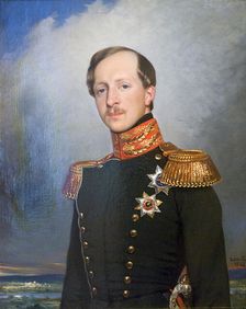 Portrait of Duke Peter of Oldenburg 1842. Artist: Joseph-Désiré Court