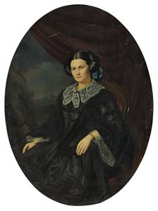 Portrait of E.K. Rukavishnikova, 1864. Creator: Unknown