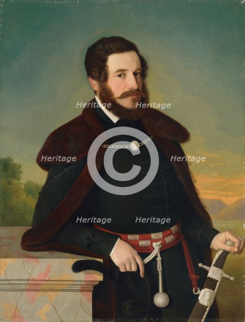 Portrait of E. Szmrecsányi, 1844. Creator: Jozef Bozetech Klemens.