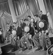 Portrait of Emil Terry, Lou Mucci, Eddie Zandy...Columbia Pictures...Beautiful Doll, N.Y., 1947. Creator: William Paul Gottlieb