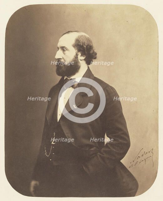 Portrait of Émile Augier (1820-1889), 1857. Creator: Nadar, Gaspard-Félix (1820-1910).