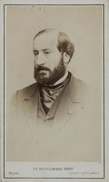 Portrait of Émile Augier (1820-1889). Creator: Photo studio Reutlinger, Paris