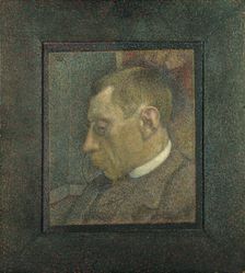 Portrait of Émile Verhaeren (1855-1918), 1900. Creator: Lemmen, Georges (1865-1916)