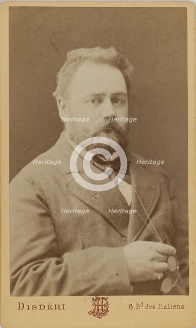 Portrait of Émile Zola (1840-1902). Creator: Disdéri, André Adolphe-Eugène (1819-1889).