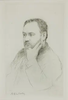 Portrait of Emile Zola, 1875. Creator: Marcellin Desboutin