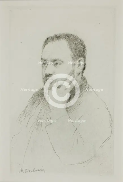 Portrait of Emile Zola, 1875. Creator: Marcellin Desboutin.
