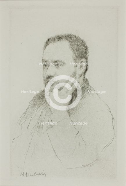 Portrait of Emile Zola, 1875. Creator: Marcellin Desboutin.