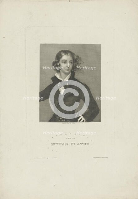 Portrait of Emilia Plater (1806-1831) , ca 1834. Creator: Mayer, Carl (1798-1868).