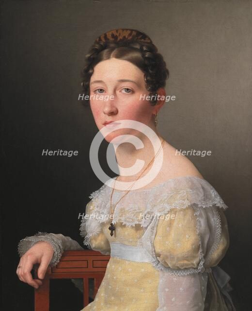 Portrait of Emilie Henriette Massmann, Betrothed of Frederik Wilhelm Caspar von Benzon; 1820. Creator: CW Eckersberg.