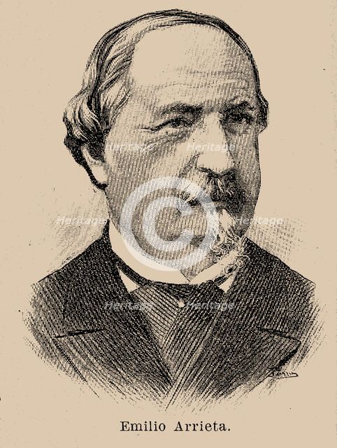 Portrait of Emilio Arrieta (1821-1894). Creator: Anonymous.