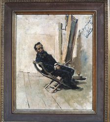 Portrait of Emilio Sala, by Muñoz Degrain, oil, 1896