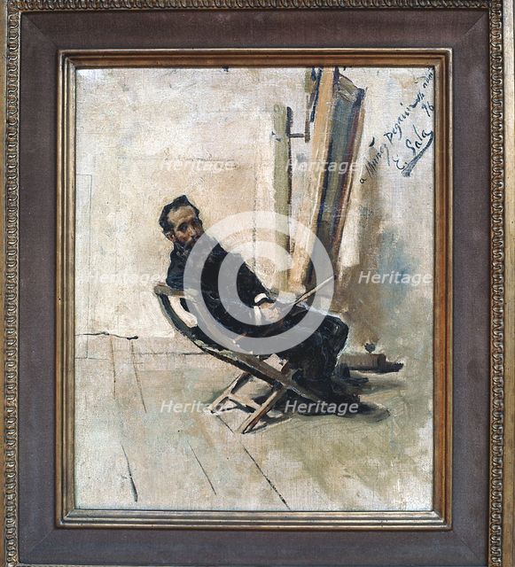 Portrait of Emilio Sala, by Muñoz Degrain, oil, 1896.