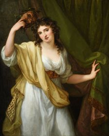 Portrait of Emma, Lady Hamilton, as Muse of Comedy, 1791. Creator: Angelika Kauffmann