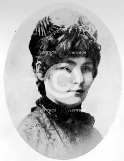 Portrait of Emmeline Pankhurst, 1879. Creators: Unknown, Arthur Reston.