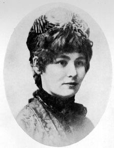 Portrait of Emmeline Pankhurst, 1879. Creators: Unknown, Arthur Reston