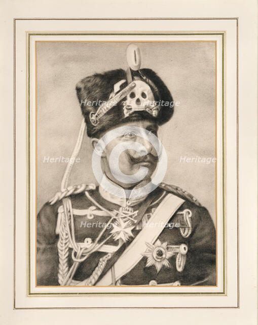 Portrait of Emperor Wilhelm II (1859-1941), in hussar uniform, c1914. Creator: Anonymous ().