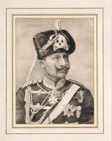 Portrait of Emperor Wilhelm II (1859-1941), in hussar uniform, c1914. Creator: Anonymous ()