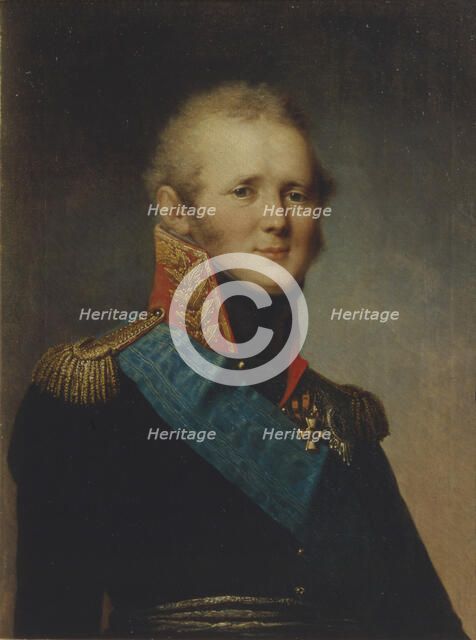 Portrait of Emperor Alexander I (1777-1825), 1809. Artist: Shchukin, Stepan Semyonovich (1762-1828)