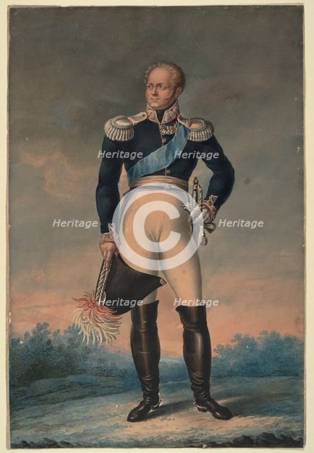 Portrait of Emperor Alexander I (1777-1825), 1819. Artist: Anonymous  
