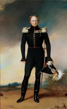 Portrait of Emperor Alexander I 1825. Artist: George Dawe
