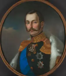 Portrait of Emperor Alexander II (1818-1881), 1856. Creator: Maleszewski, Tytus (1827-1898)