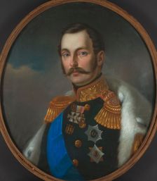 Portrait of Emperor Alexander II (1818-1881), 1856. Creator: Maleszewski, Tytus (1827-1898)