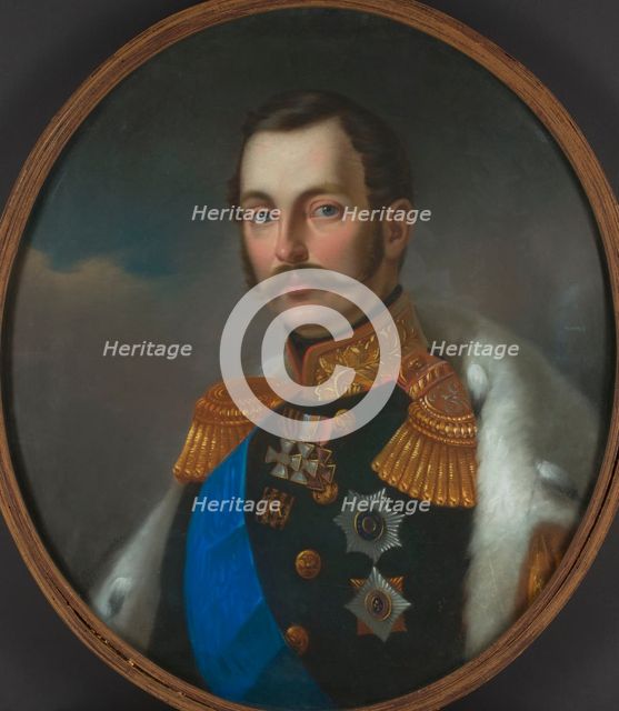Portrait of Emperor Alexander II (1818-1881), 1856. Creator: Maleszewski, Tytus (1827-1898).