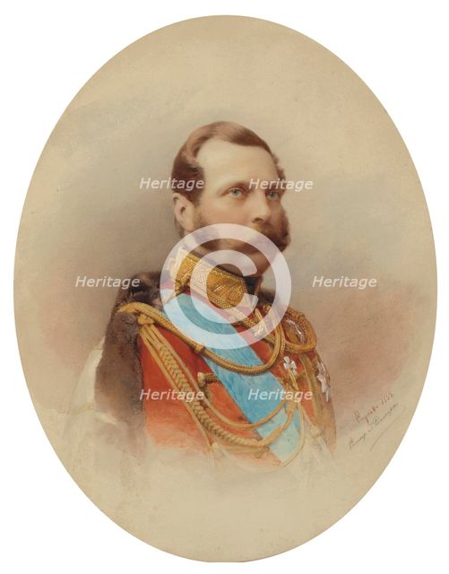Portrait of Emperor Alexander II (1818-1881), 1864.
