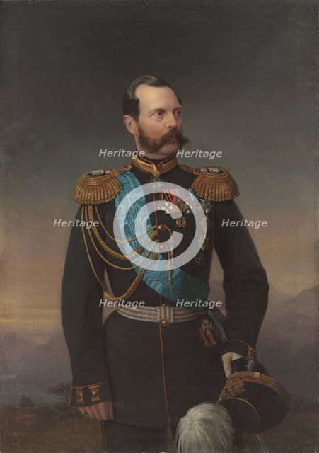 Portrait of Emperor Alexander II (1818-1881), 1872. Creator: Bottman, Yegor (Gregor) (18..-1891).