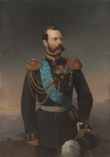 Portrait of Emperor Alexander II (1818-1881), 1872. Creator: Bottman, Yegor (Gregor) (18..-1891)