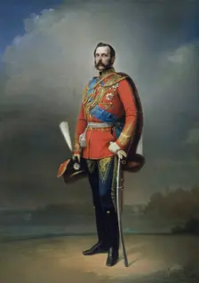 Portrait of Emperor Alexander II (1818-1881), 1873. Creator: Lavrov, Nikolai Andreevich (1820-1875)