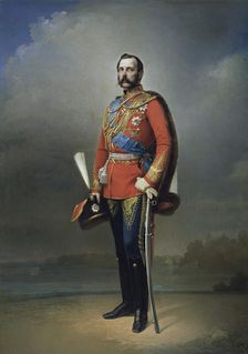 Portrait of Emperor Alexander II (1818-1881), 1873. Creator: Lavrov, Nikolai Andreevich (1820-1875)