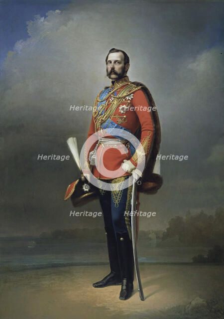 Portrait of Emperor Alexander II', (1818-1881), 1873. Creator: Lavrov, Nikolai Andreevich (1820-1875).