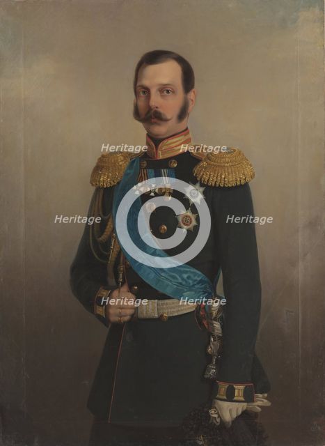 Portrait of Emperor Alexander II (1818-1881), after 1856. Creator: Anonymous.