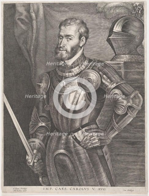Portrait of Emperor Charles V, ca. 1620-30 Creator: Lucas Vorsterman.
