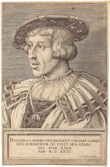 Portrait of Emperor Ferdinand I (1503-1564), 1531. Creator: Beham, Barthel (c. 1502-1540)