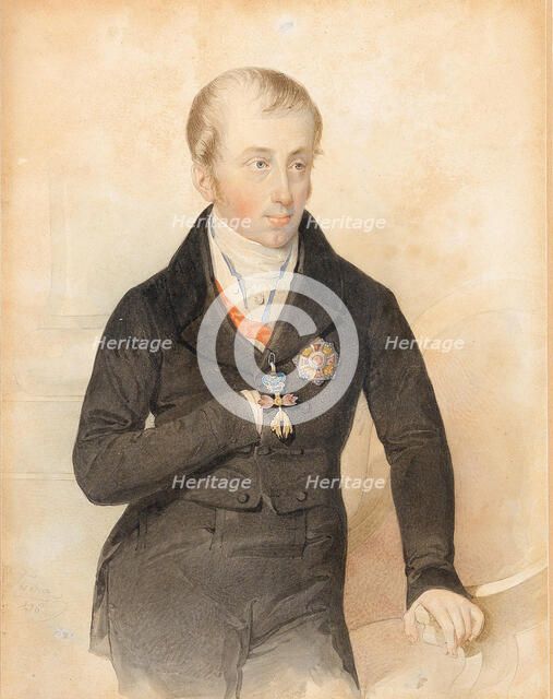 Portrait of Emperor Ferdinand I of Austria (1793-1875), 1836. Creator: Fischer, Leopold (1814-1860).